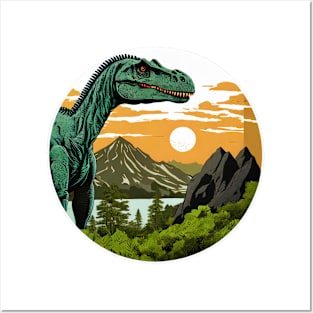 Dinosaur rounded design Posters and Art